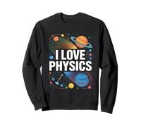 I Love Physics Cosmic Planets Design Sweatshirt