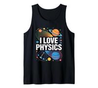 I Love Physics Cosmic Planets Design Tank Top