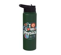 I Love Physics Cosmic Science Enthusiast Stainless Steel Insulated Water Bottle