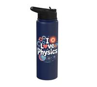 I Love Physics Cosmic Science Enthusiast Stainless Steel Insulated Water Bottle