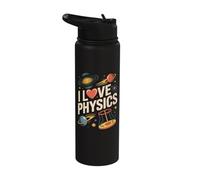 I Love Physics Cosmic Universe Science Enthusiast Stainless Steel Insulated Water Bottle
