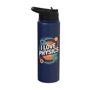I Love Physics Enthusiast Equation Gears Stainless Steel Insulated Water Bottle