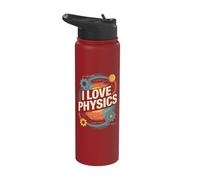 I Love Physics Enthusiast Equation Gears Stainless Steel Insulated Water Bottle