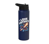 I Love Physics Enthusiast Universe Stainless Steel Insulated Water Bottle