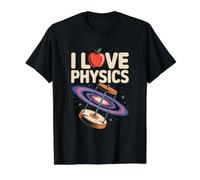 I Love Physics Galaxy Hourglass Value Graphic T-Shirt, Men, Black, M
