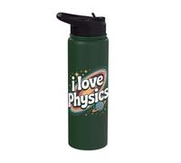 I Love Physics Galaxy Planets Astronomy Stainless Steel Insulated Water Bottle