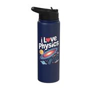 I Love Physics Galaxy Universe Stainless Steel Insulated Water Bottle