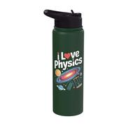 I Love Physics Galaxy Universe Stainless Steel Insulated Water Bottle