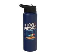 I Love Physics Newton's Cradle Science Fun Stainless Steel Insulated Water Bottle