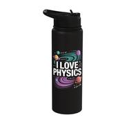 I Love Physics Planets Universe Equation Stainless Steel Insulated Water Bottle
