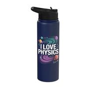 I Love Physics Planets Universe Equation Stainless Steel Insulated Water Bottle