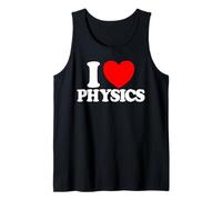 I Love Physics Red Heart Funny Physics Tank Top