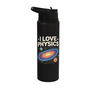 I Love Physics Solar System Enthusiasm Stainless Steel Insulated Water Bottle