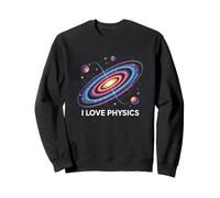 I Love Physics Spiral Atom Design for Science Fans Sweatshirt