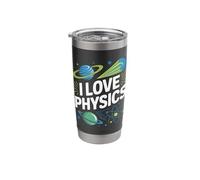 I Love Physics Universe Atoms Planets Stainless Steel Insulated Tumbler