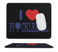 I Love Pickleball Mouse Pad Waterproof Ultra-Thin Non-Slip Rubber Base Square Mouse Mat Gaming Mousepad 9.8"x11.8"