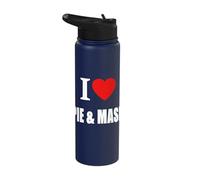 I Love Pie and Mash British Food Chip Shop Chippy Stainless Steel Insulated Water Bottle