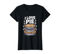 I Love Pie Delicious Dessert Enthusiast Value Graphic T-Shirt, Women, Black, L