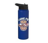 I Love Pie Sweet Dessert Enthusiast Stainless Steel Insulated Water Bottle