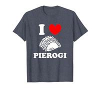 I Love Pierogi Polish Kitchen Poland Dumplings T-Shirt, Men, Heather Blue, 5X-Large