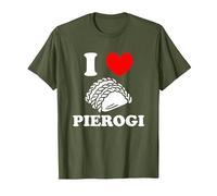 I Love Pierogi Polish Kitchen Poland Dumplings T-Shirt, Men, Olive Green, 3X-Large