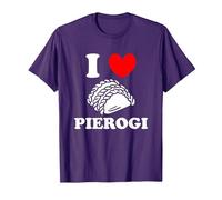 I Love Pierogi Polish Kitchen Poland Dumplings T-Shirt, Men, Purple, Small