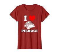 I Love Pierogi Polish Kitchen Poland Dumplings T-Shirt, Women, Cranberry Red, X-Large