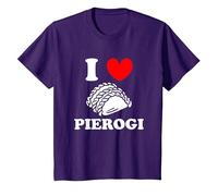 I Love Pierogi Polish Kitchen Poland Dumplings T-Shirt, Youth, Purple, 2T