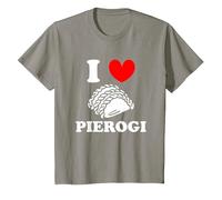 I Love Pierogi Polish Kitchen Poland Dumplings T-Shirt, Youth, Slate Grey, 3T