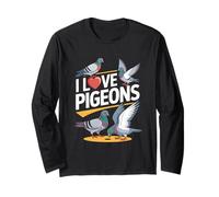 I Love Pigeons Bird Watching Fun Long Sleeve T-Shirt