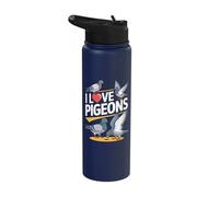 I Love Pigeons Bird Watching Fun Stainless Steel Insulated Water Bottle
