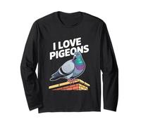 I Love Pigeons Cute Bird Lovers Long Sleeve T-Shirt