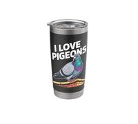 I Love Pigeons Cute Bird Lovers Stainless Steel Insulated Tumbler