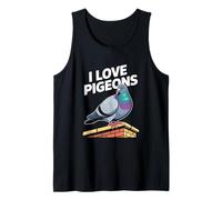 I Love Pigeons Cute Bird Lovers Tank Top