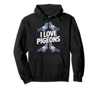 I Love Pigeons Enthusiast Urban Birdwatching Pullover Hoodie