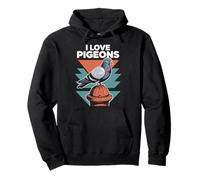 I Love Pigeons Retro Urban Birdwatching Pullover Hoodie