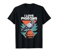 I Love Pigeons Retro Urban Birdwatching T-Shirt