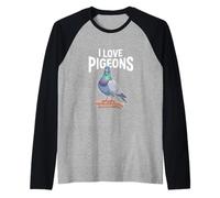 I Love Pigeons Urban Bird Fans Unite Raglan Baseball Tee