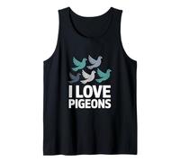 I Love Pigeons Urban Birder Pigeon Lover Birds Tank Top