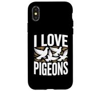 I Love Pigeons Urban Birdwatching Racing Fancier Case for iPhone X/XS
