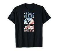I Love Pilates But Jesus Comes First Funny Christian T-Shirt