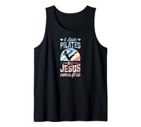 I Love Pilates But Jesus Comes First Funny Christian Tank Top