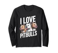 I Love Pitbulls Canine Companion Adoration Long Sleeve T-Shirt