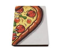 I Love Pizza A5 PU Leather Refillable Heart Wirebound Notebook Loose Leaf Waterproof Lined Paper for Personal and Professional Use