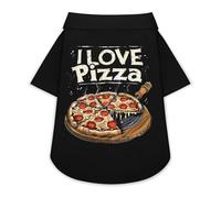 I Love Pizza Cute Pet T-Shirts Dog Shirt Clothes Funny Beach Pullover Cat Sweatshirt For Small Pets XS