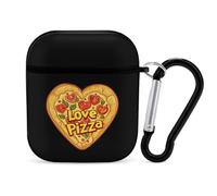 I Love Pizza Earphone Case Cover Compatible with AirPods 1&2 Shockproof Bluetooth Headset Case Black-style