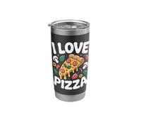 I Love Pizza Fun Slice Enthusiast Lover Stainless Steel Insulated Tumbler
