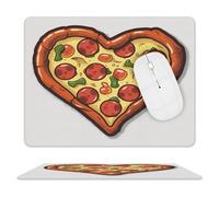 I Love Pizza Heart Leather Mouse Pads 8 X 10 in