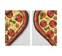 I Love Pizza Heart Passport Holder Cover PU Leather Waterproof Passport Case Travel Wallet with Credit Card Slots for Women Men, style, 20.3x13.8cm