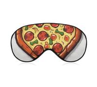 I Love Pizza Heart Sleep Mask,Adjustable Strap Sleeping Mask, Complete Light Blocking Sleep Shade Cover,Soft Breathable Comfortable Blindfold for Women and Men